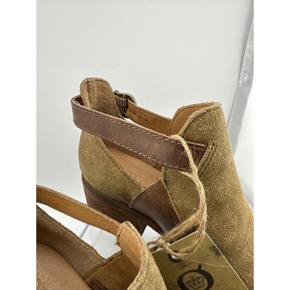 BORN Women's Size 6M Suede Leather Carin Boots TAN Ankle Bootie Buckle Strap NWT - Picture 4 of 14